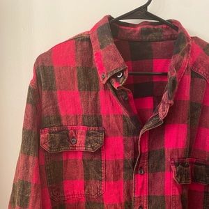 Urban Renewal Recycled Acid Wash Flannel Shirt